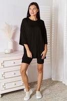 Three-Quarter Sleeve Top and Shorts Set