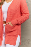 Cozy Full Size Waffle Knit Cardigan