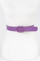 CG Logo Tonal Buckle Fashion Belt 3 PCS