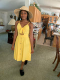 Cutout Smocked Sweetheart Neck Cami Dress