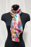 Floral silken scarves