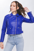 Chic Faux Leather Jacket