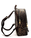Leopard Zipper Backpack