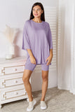 Three-Quarter Sleeve Top and Shorts Set