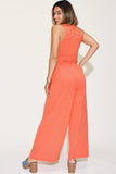 Basic Full Size Ribbed Tank and Wide Leg Pants Set