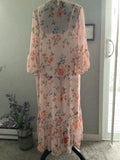 Ruffled Floral Kimono/ Cardigan - Lady Lavender Boutique LLC