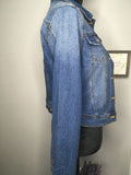Distressed Blue Denim Jacket - Lady Lavender Boutique LLC