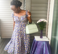 Floral Off-Shoulder Midi Dress - Lady Lavender Boutique LLC