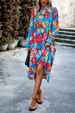 Ruffle Collar Flounce Sleeve Dress