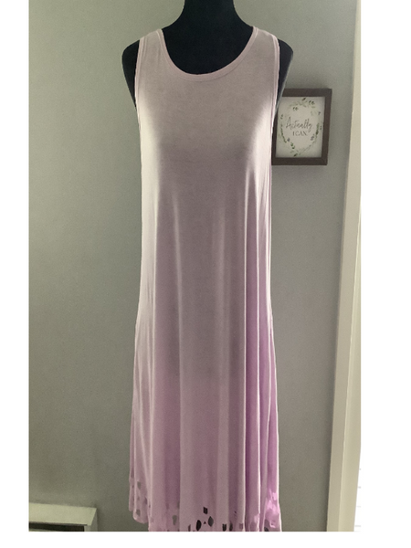 Lilac Laser Cut Dress - Lady Lavender Boutique LLC